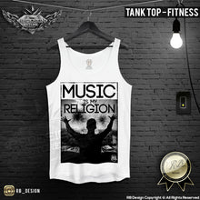 mens fitness music tank top