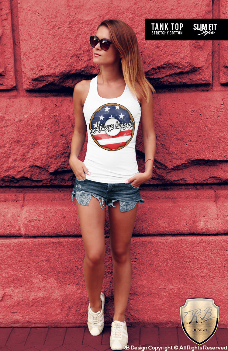 printed womens donut tank top