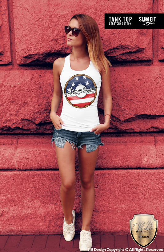 printed womens donut tank top