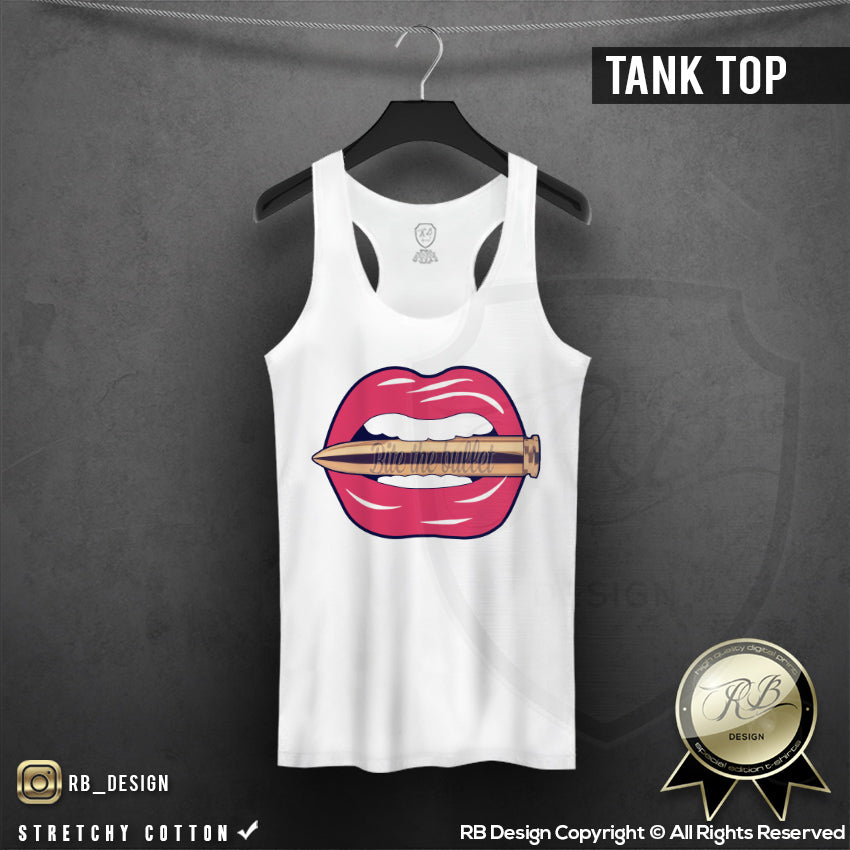 womens lips tank top 
