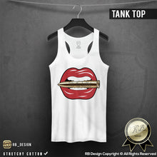 Bite The Bullet Women's Lips T-shirt Ladies Tank Top WD109 RED