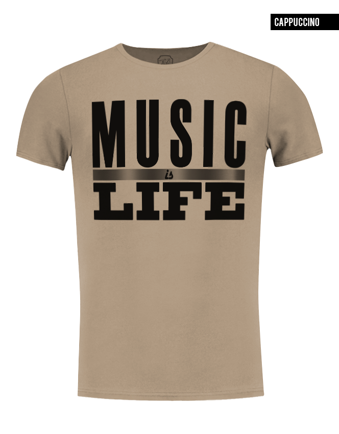 Men's Festival T-shirt Music Is Life - Cool ONLINE RB Design Store