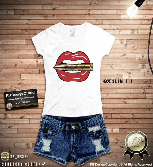 red lips t shirt