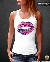 womens floral kiss tank top