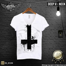 deep v neck cool mens t-shirt