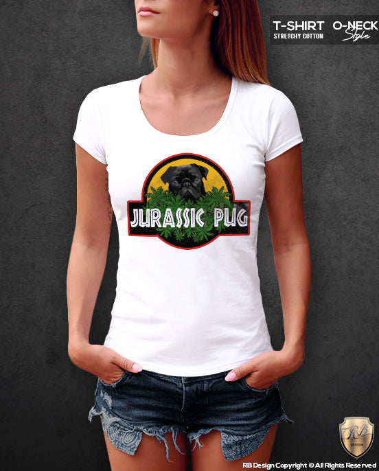 jurassic pug womens t shirts