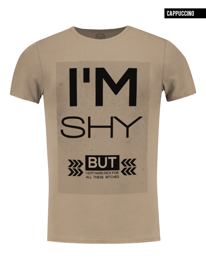 mens joke beige graphic tee