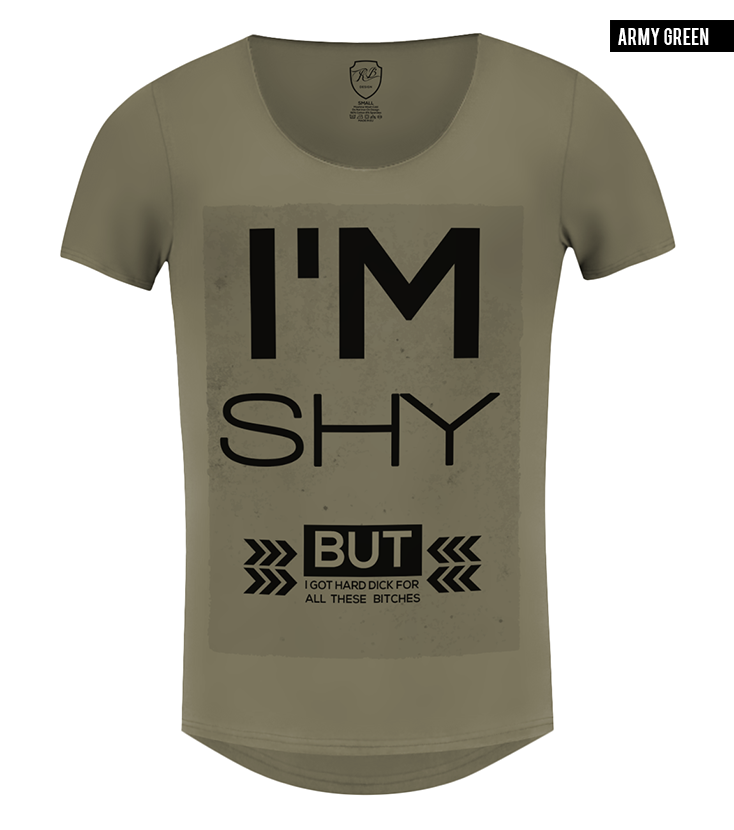 army green scoop neck muscle fit t-shirt