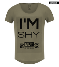 army green scoop neck muscle fit t-shirt