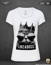 Like a Boss Womens T-shirt Trendy Cat Lover Tank Top WD151