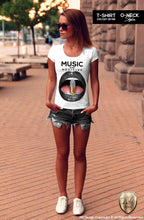 Music Is My Medicine Women's T-shirt Lips Ladies Festival Tank Top WD169