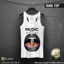 Music Is My Medicine Women's T-shirt Lips Ladies Festival Tank Top WD169