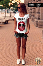 Red Lips Women's T-shirt Music Is My Medicine Ladies Festival Tank Top WD169