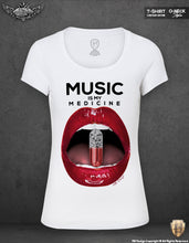 Red Lips Women's T-shirt Music Is My Medicine Ladies Festival Tank Top WD169