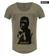 khaki mens gangster girl t-shirt