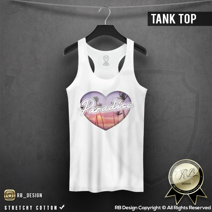 paradise graphic tank top for women