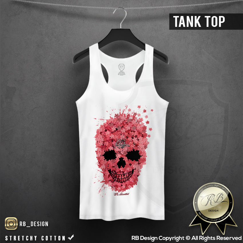 womens rb design skull tank top