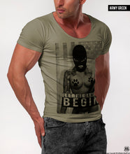 Men's T-shirt Gangster Girl Khaki Graphic Stretchy Cotton Tee / color option / MD206