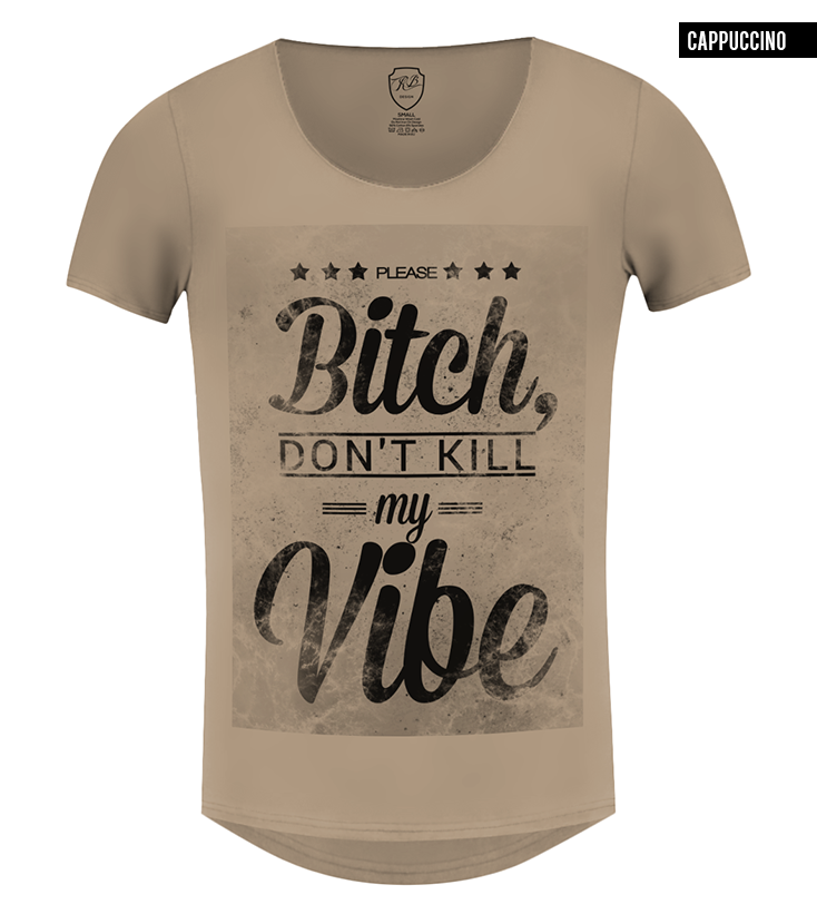 beige printed t-shirt for men