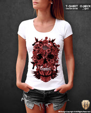 flowers skull t shirt