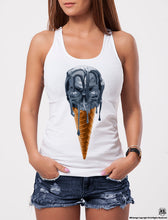 ice cream designer skull tank top