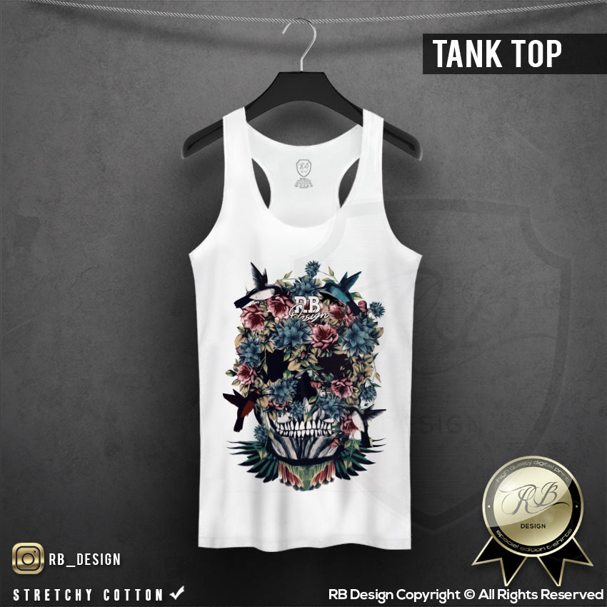 floral flowers skull tee shirts