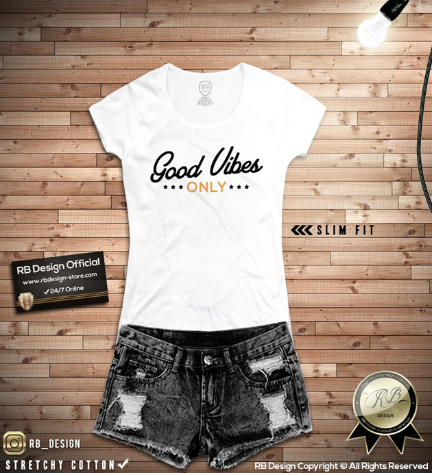 good vibes only stylish tee shirts for women