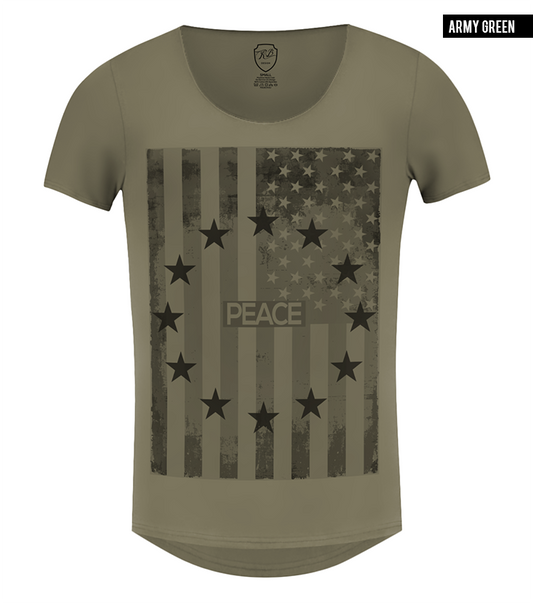 army green US flag t-shirt
