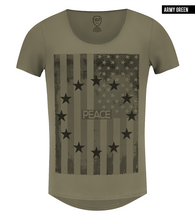 army green US flag t-shirt