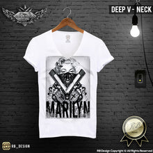 gangster girl deep v neck t-shirt