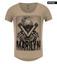 scoop neck graphic tee gangster girl