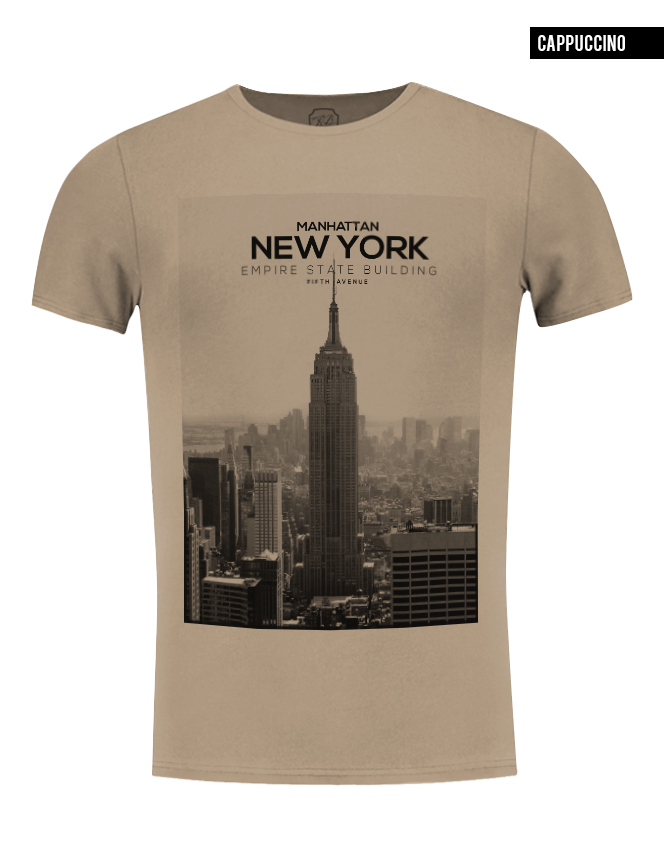 fifth avenue manhattan beige t-shirt