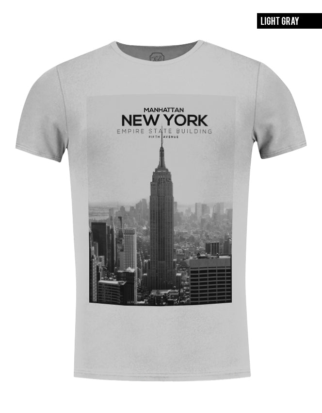 gray crew neck manhattan t-shirt