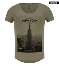 men's khaki new york scoop neck t-shirt