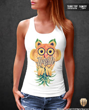 Women's Cute Owl T-shirt Unique Fresh RB Design Fruits Tank Top WD262