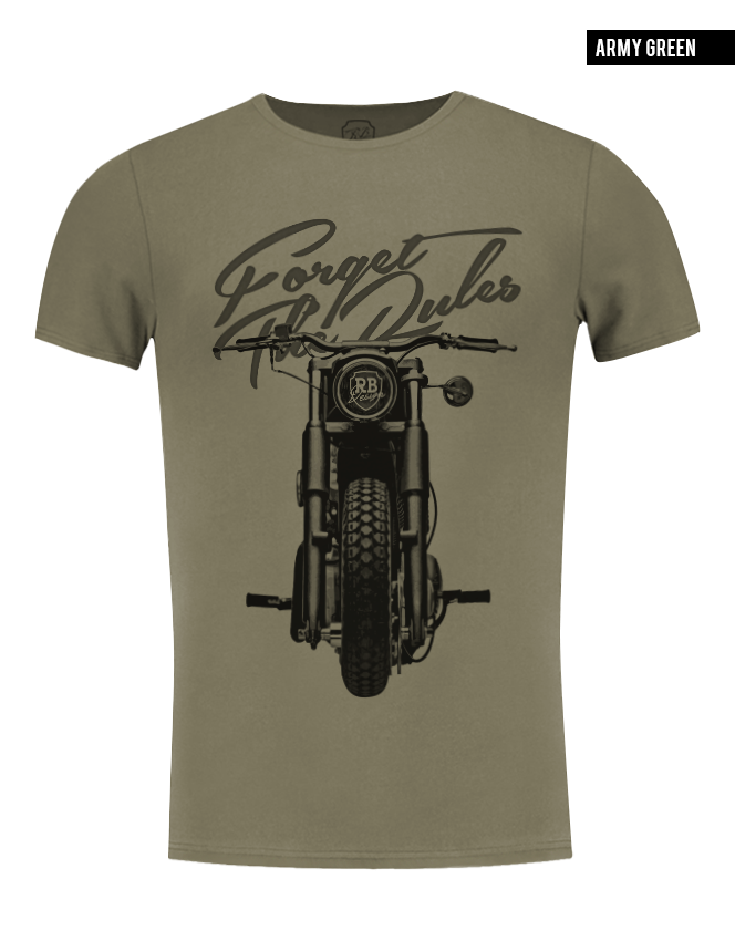 khaki mens crew neck bike t-shirt