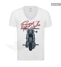 deep v neck white motorcycle t shirts