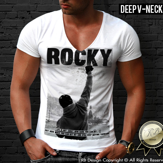 Rocky Balboa White Men's T-shirt MD276