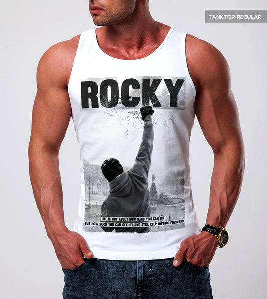 Rocky Balboa White Men's Training Tank Top Regular MD276