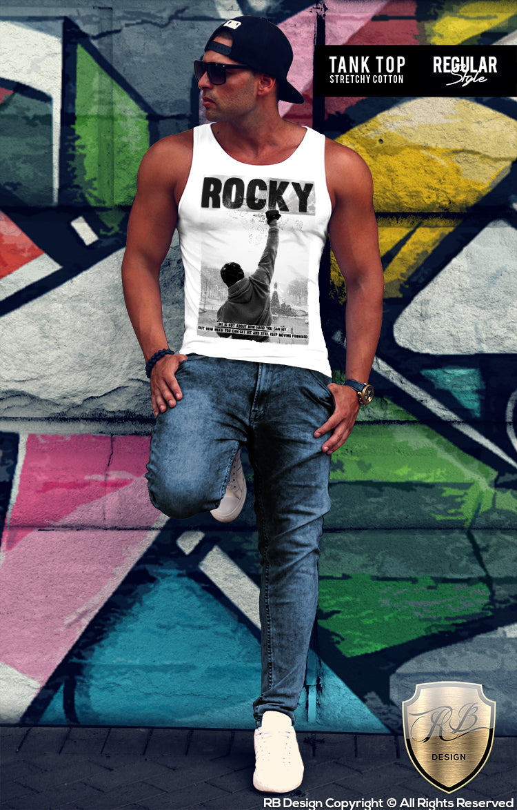 Rocky Balboa White Men's T-shirt MD276