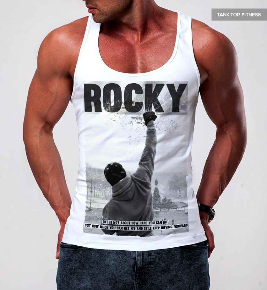 Rocky Balboa White Men's T-shirt MD276