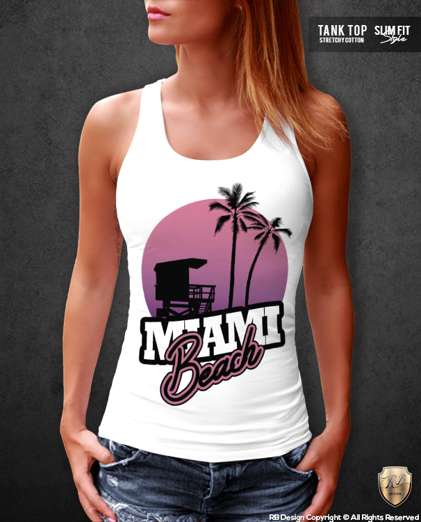 womens miami beach tank top