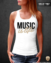 Music Is Life Ladies T-shirt Cool Festival Techno Lover Top WD310