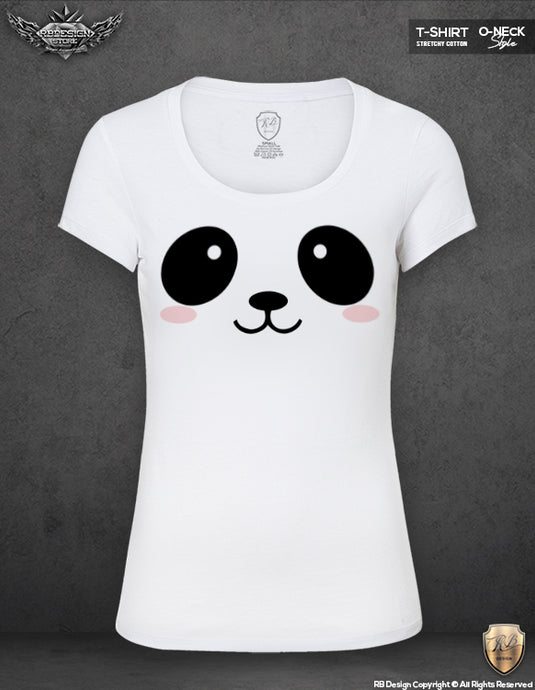 cute panda face tee shirts for women