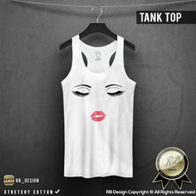 womens kiss eyelashes tank top
