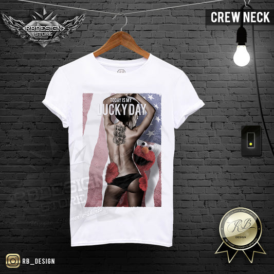 mens tattooed girls crew nesk t-shirt