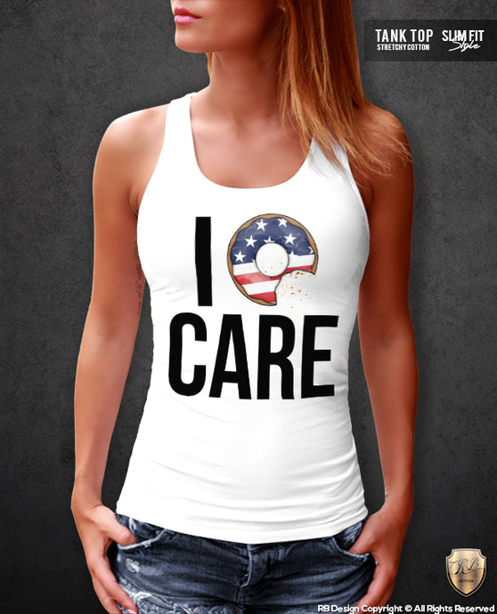 i donut care ladies tank top