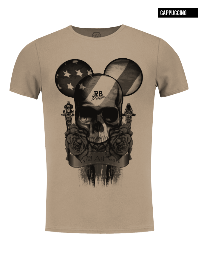 rb design crew neck beige t-shirt