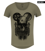 mens khaki green fashion t-shirt