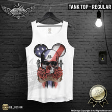 RB Design Mickey Skull Mens T-shirt Roses USA Flag Tank Top MD321